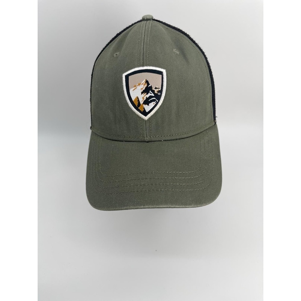 Kuhl Mesh Back Snapback Hat Blue Trucker Style Mountain Crest Logo Hiking - Picture 3 of 7
